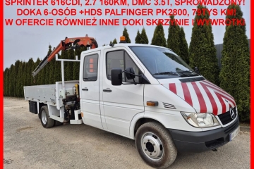 Doka 6-osób/ HDS Palfinger PK2800/ Dmc 3.5t/ Bez korozji/ Sprowadzony!